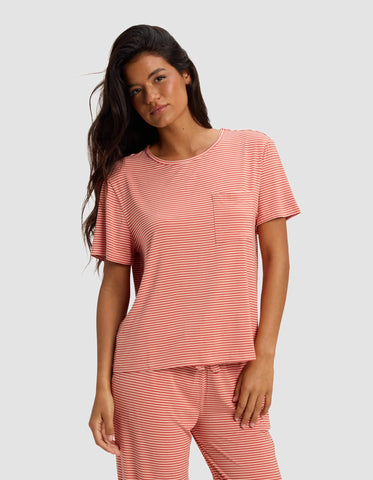 Women's Bamboo Stretch-Knit Lounge Tee & Pants Set