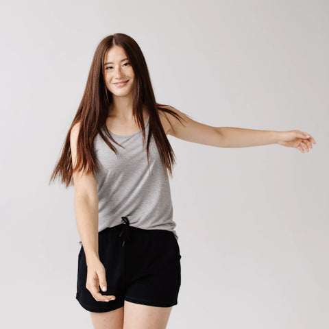 Women's Brushed Bamboo Jogger Shorts - Last Chance