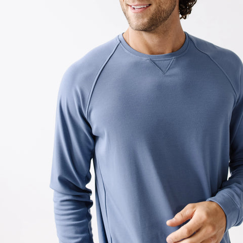 Men's Brushed Bamboo Pullover Crew - Last Chance