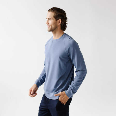 Men's Brushed Bamboo Pullover Crew - Last Chance