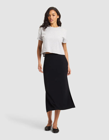 Women's Brushed Bamboo Midi Skirt