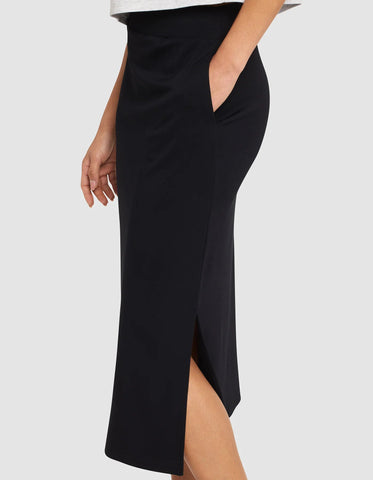 Women's Brushed Bamboo Midi Skirt