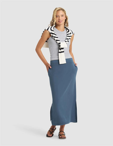 Women's Brushed Bamboo Midi Skirt