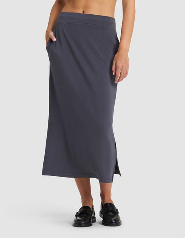 Women's Brushed Bamboo Midi Skirt