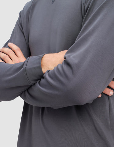 Men's Brushed Bamboo Pullover Crew