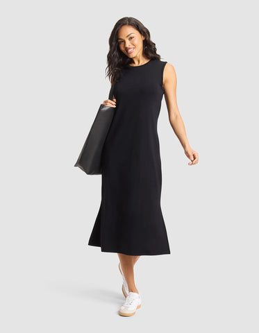 Women's Brushed Bamboo Sleeveless Midi Dress