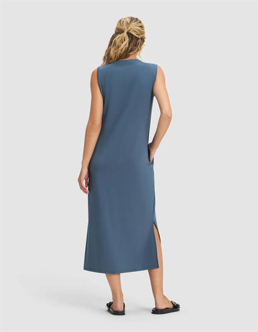 Women's Brushed Bamboo Sleeveless Midi Dress - Last Chance