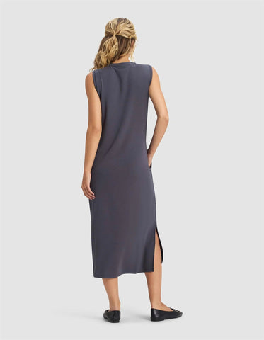 Women's Brushed Bamboo Sleeveless Midi Dress