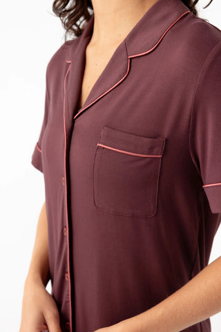 Women's Bamboo Stretch-Knit Short Sleeve & Pant Pajama Set - Last Chance