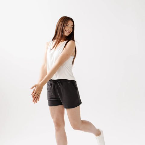 Women's Brushed Bamboo Jogger Shorts - Last Chance