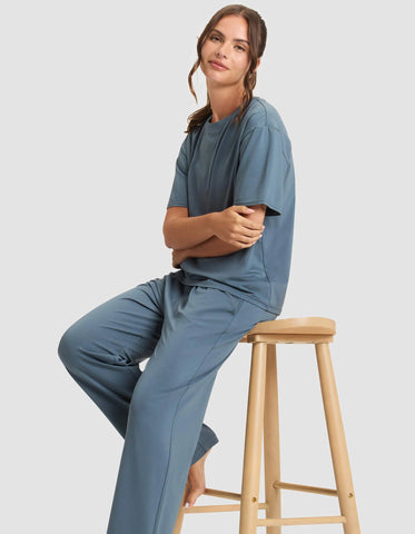 Women's First Layer Pajama Short Sleeve Tee & Pant Set