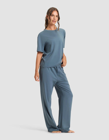 Women's First Layer Pajama Short Sleeve Tee & Pant Set