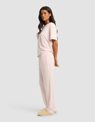 Women's First Layer Pajama Short Sleeve Tee & Pant Set