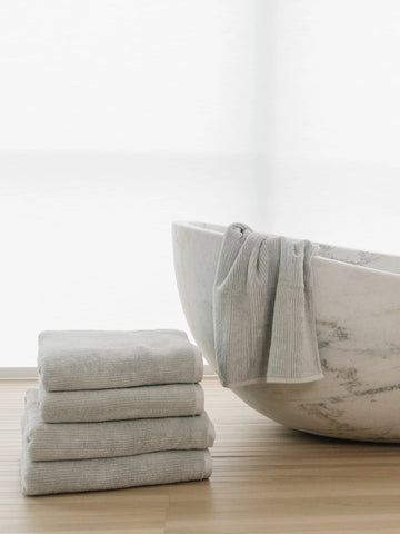 Ribbed Terry Bath Towels