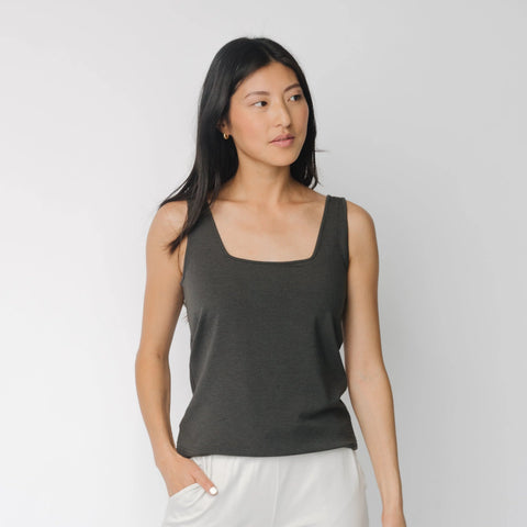 Women's Brushed Bamboo Square Neck Tank