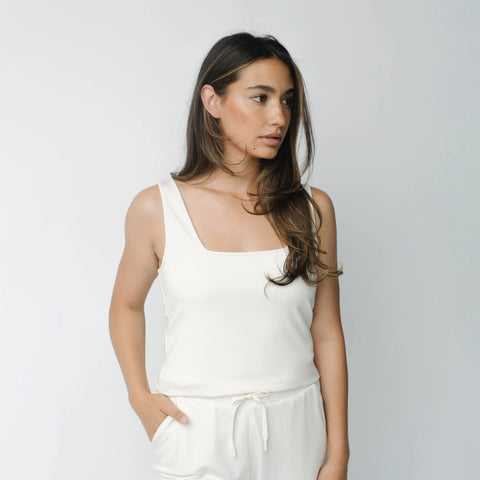 Women's Brushed Bamboo Square Neck Tank