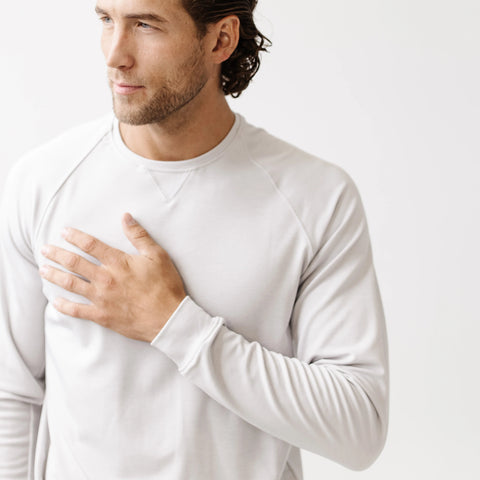 Men's Brushed Bamboo Pullover Crew - Last Chance