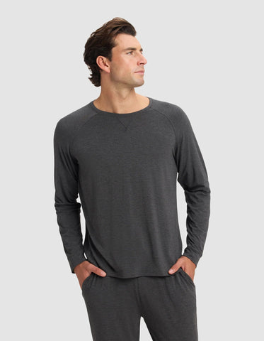 Men's Bamboo Stretch-Knit Long Sleeve Pajama Set
