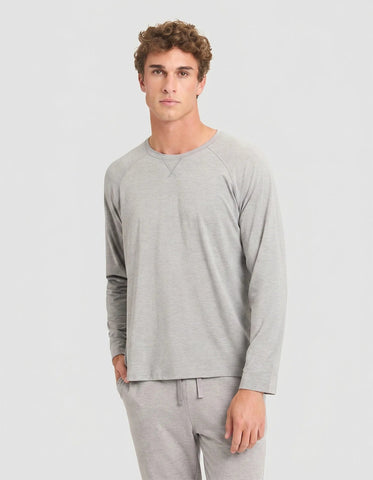 Men's Bamboo Stretch-Knit Long Sleeve Pajama Set
