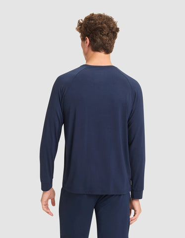 Men's Bamboo Stretch-Knit Long Sleeve Pajama Set
