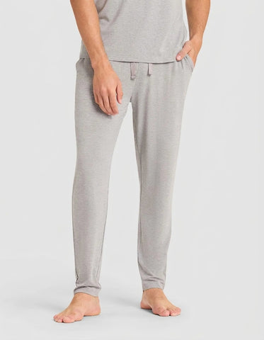 Men's Bamboo Stretch-Knit Short Sleeve Tee & Pant Pajama Set