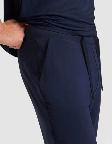 Men's Bamboo Stretch-Knit Short Sleeve Tee & Pant Pajama Set