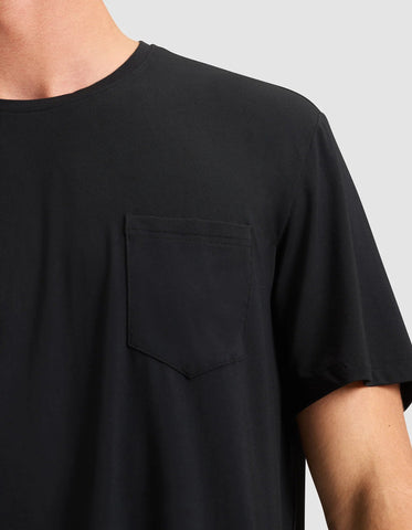 Men's Bamboo Stretch-Knit Short Sleeve Tee & Pant Pajama Set