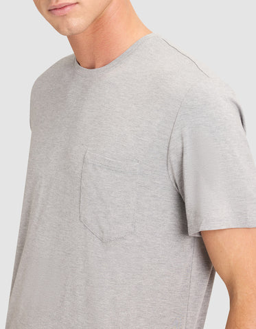 Men's Bamboo Stretch-Knit Short Sleeve Tee & Pant Pajama Set