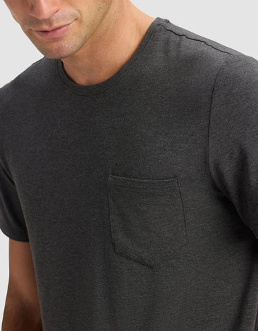 Men's Bamboo Stretch-Knit Short Sleeve Tee & Pant Pajama Set