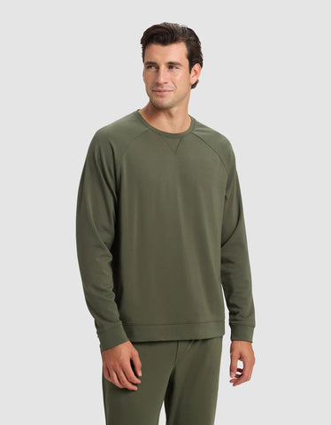 Men's Brushed Bamboo Pullover Crew