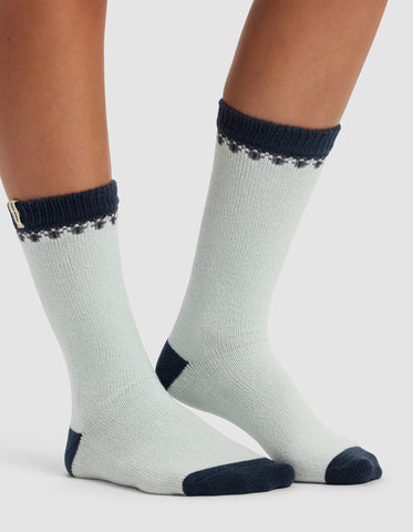Mistletoe Plush Lounge Calf Sock - Last Chance