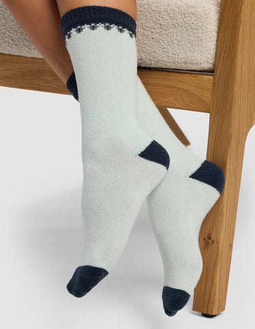 Mistletoe Plush Lounge Calf Sock - Last Chance