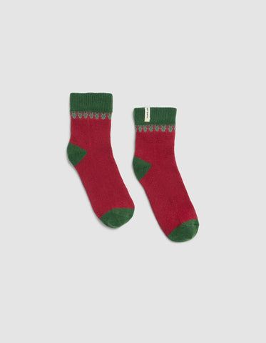 The Mistletoe Plush Modern Crew Sock - Last Chance