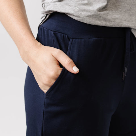 Women's Brushed Bamboo Jogger Shorts - Last Chance