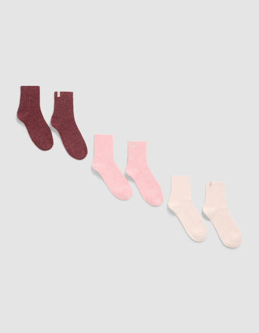 Men's Plush Lounge Quarter Sock 3-Pack