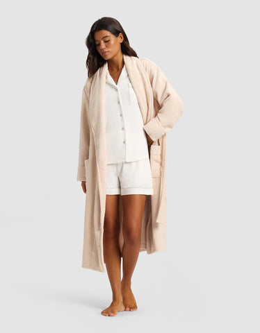 Ribbed Terry Bath Robe