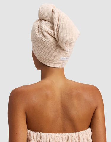 Ribbed Terry Hair Towel