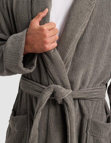 Ribbed Terry Bath Robe