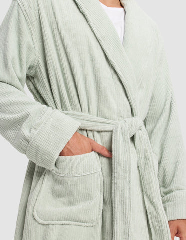 Ribbed Terry Bath Robe