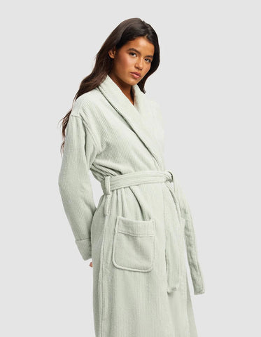 Ribbed Terry Bath Robe
