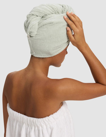 Ribbed Terry Hair Towel