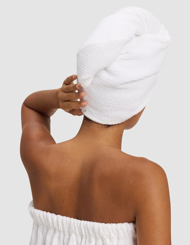 Ribbed Terry Hair Towel