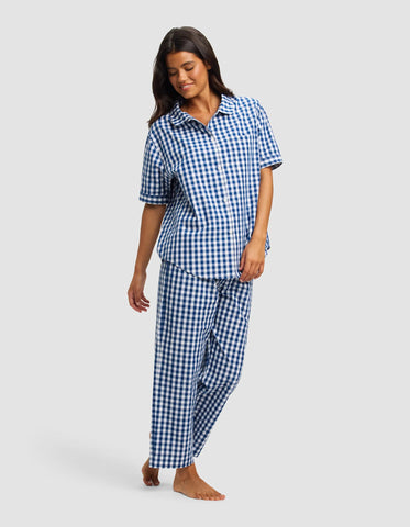Women's Sutton Short Sleeve & Cropped Pajama Pant Set
