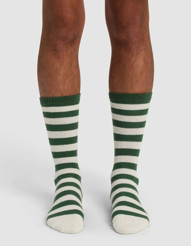 Striped Plush Lounge Calf Sock - Last Chance