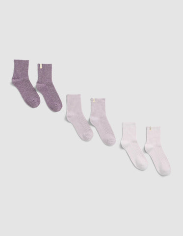 Women's Plush Lounge Quarter Sock 3-Pack