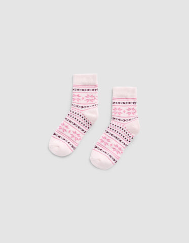 Snowflake Plush Lounge Quarter Sock - Last Chance