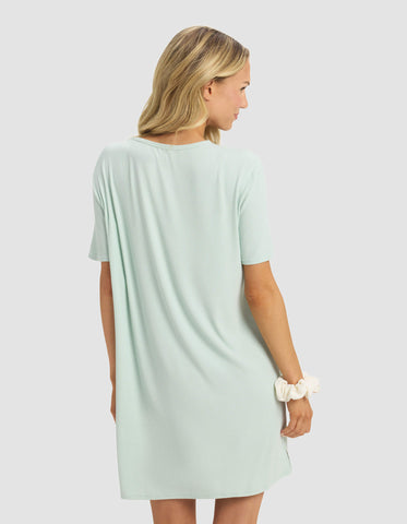 Women's Bamboo Rib-Knit Boyfriend Sleep Dress