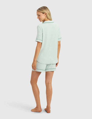 Women's Bamboo Rib-Knit Classic Short Sleeve Pajama Set