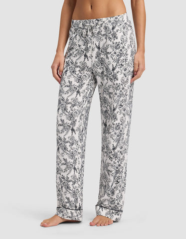Women's Bamboo Stretch-Knit Short Sleeve & Pant Pajama Set