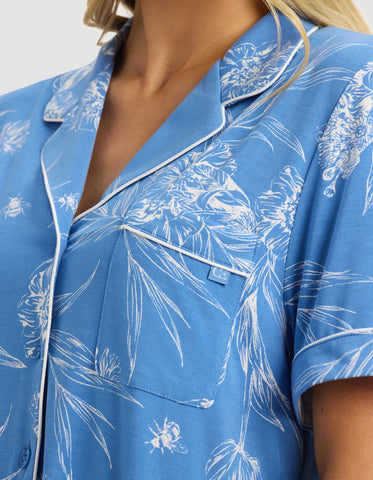 Women's Bamboo Stretch-Knit Short Sleeve Pajama Top